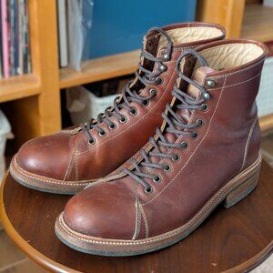 Yor Pathfinder Full Grain Burgandy Leather Monkey Boots 9.5E